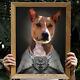 Movie Star Knight Portrait Pet Art Funny Dog Cat Wall Art Regal Pet Loss