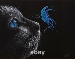 Mystical Cat / Canvas Prints Painting Poster Wall Home Decor