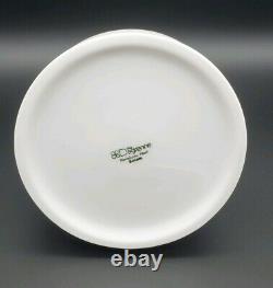 NEW Guy Degrenne White Salam Sugar Bowl & Steel Dome Porcelain Chic Retro