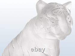 NEW LALIQUE CRYSTAL SITTING TIGER figure majestic feline cat FIGURINE New in Box