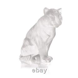 NEW LALIQUE CRYSTAL SITTING TIGER figure majestic feline cat FIGURINE New in Box