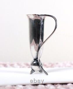 Napier Signed Art Deco 1930s Cat 1oz Silver Plated Shot Glass Jigger Barware Cup