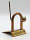 Nessen Chase Art Deco Copper Brass Cat Doorstop Machine Age Sculpture Bookend