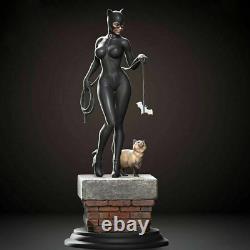 New In Stock Catwoman With Cat 3D Printing Unpainted Figure Model GK Blank Kit