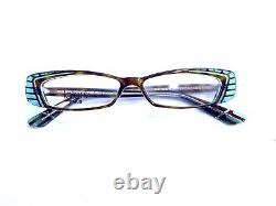 New Jean Lafont Brown Blue Cat Eye Retro Glasses Art Deco France 51 13 138