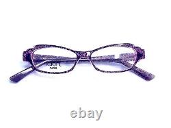 New Jean Lafont Pink & Purple Cat Eye Retro Glasses Art Deco France 49 13 142