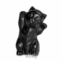 New Lalique Crystal Kitten Sculpture Black #10733400 Brand Nib Cute Save$$ F/sh