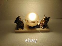 Nice French Art Deco Light Dog And Cat