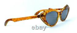 Nos Vintage Cat Eye Sunglasses 1950's 50's Ladies Tortoise Medium Artistic Rare