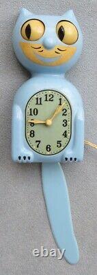 ORIGINAL BLUE KIT CAT KLOCK CLOCK Excellent Working Condition 1930's-40's