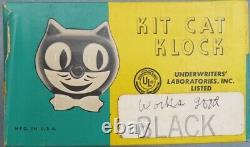 ORIGINAL BLUE KIT CAT KLOCK CLOCK Excellent Working Condition 1930's-40's