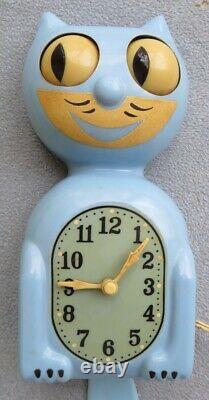 ORIGINAL BLUE KIT CAT KLOCK CLOCK Excellent Working Condition 1930's-40's