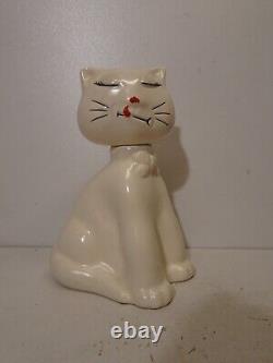 Old Ceramic Cat Bottle Figurine Zuid Holland Koninklijke Plateelbakkerij