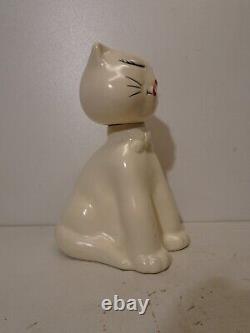 Old Ceramic Cat Bottle Figurine Zuid Holland Koninklijke Plateelbakkerij