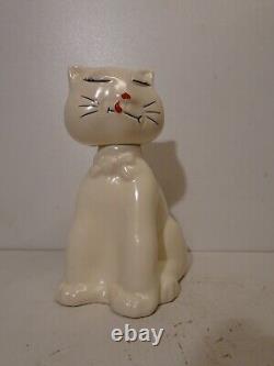 Old Ceramic Cat Bottle Figurine Zuid Holland Koninklijke Plateelbakkerij