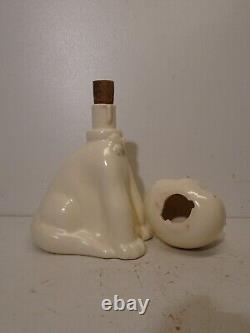 Old Ceramic Cat Bottle Figurine Zuid Holland Koninklijke Plateelbakkerij