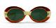 One-of-kind Cat Eye Sunglasses 1950s France Green Shades Candy Seashell Mint