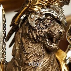 Original Bronze Statue Sculpture Year of the Tiger Signed Jewelry processing