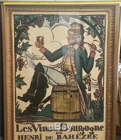 Original LG. Framed Vintage Poster Arnoux Guy -Nuits Saint Georges -1930