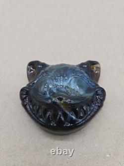 Original Wilkerson Slag Glass Limited Edition Cat Face Cheshire Cat
