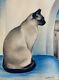 Otto Kolbe Art Deco Siamese Cat Mixed Media On Paper Signed, Dated 1944 Painting