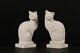 Pair Of Contempory Marble Art Deco Style Cats, Classical Sculpture, Art, Gift