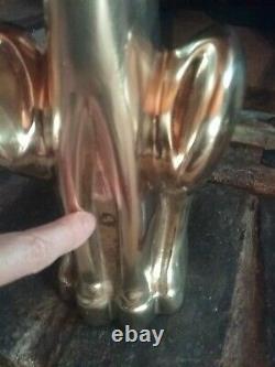 Pair of Siamese Cats Andirons Mid Century Art Deco Cast Iron Brass, Mad Cats