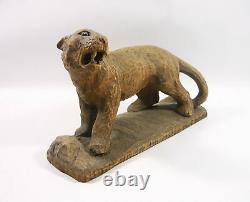 Panther Big Cat 8.6, Vintage Artist Signed Woodenware Carved Figurine! (f021)