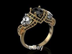 Panther Ring 925 Sterling Silver Panther Ring Big Cat Black onyx Ring Best Gift