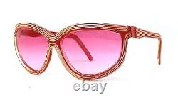 Pink Névis Ferier Sunglasses Vintage 90s Red Frame Cat-Eye Paris Original 5202