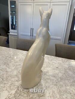 RARE 1930's LARGE Art Deco figural ceramic sculpture of SIAMESE CAT 21