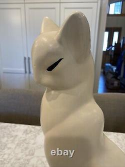 RARE 1930's LARGE Art Deco figural ceramic sculpture of SIAMESE CAT 21