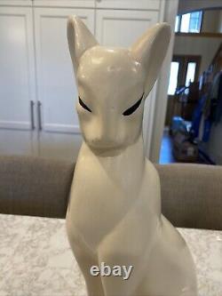 RARE 1930's LARGE Art Deco figural ceramic sculpture of SIAMESE CAT 21