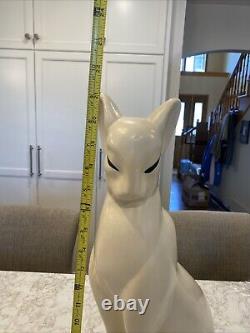 RARE 1930's LARGE Art Deco figural ceramic sculpture of SIAMESE CAT 21