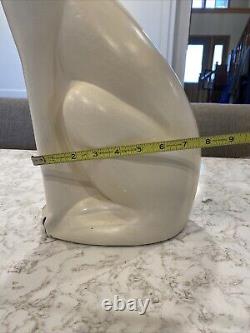 RARE 1930's LARGE Art Deco figural ceramic sculpture of SIAMESE CAT 21