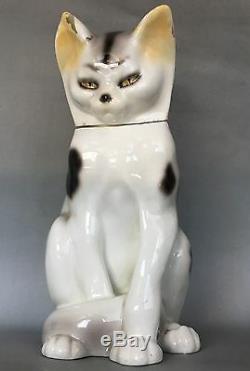 RARE Goldscheider Antique Art Deco Cat German Removable Head Signed