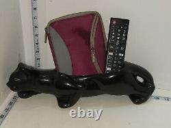 RARE VTG M-C-M 15 Art Deco Trinket/Jewelry Holder Black Cat Ceramic Glossy RARE