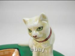 RARE Vintage Art Deco NORITAKE CAT ASHTRAY M-JAPAN