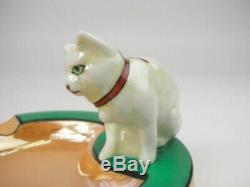 RARE Vintage Art Deco NORITAKE CAT ASHTRAY M-JAPAN