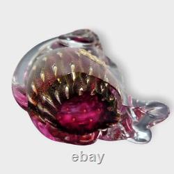 RUBELLI V. A MURANO Figurine Cat Interior Glass Italy Vintage