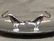 R. R. Hutcheson Pincherette Art Deco Two Cat Chrome Ashtray Cork Usa 1933