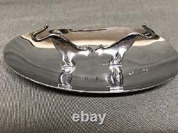 R. R. Hutcheson Pincherette Art Deco Two Cat Chrome Ashtray Cork USA 1933