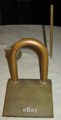 Rare Antique Art Deco Chase Industrial Art Brass Copper Cat Statue Home Doorstop