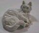 Rare Antique Augarten Wien Vienna Porcelain Cat Figurine Porzellan Katze Vintage