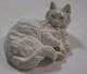 Rare Antique Augarten Wien Vienna Porcelain Cat Figurine Porzellan Katze Vintage