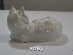Rare Antique Augarten Wien Vienna Porcelain Cat Figurine Porzellan Katze Vintage