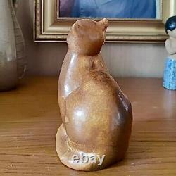 Rare Mari Simmulson Glazed Ceramic Cat Figurine Gustavsberg Swedish Art Pottery