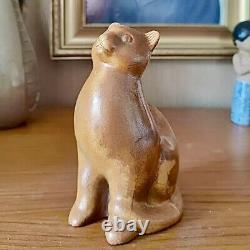 Rare Mari Simmulson Glazed Ceramic Cat Figurine Gustavsberg Swedish Art Pottery