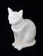 Rare Superb French Art Deco Crackle Wear Pottery Cat Figure By Longwy France