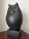 Richard Recchia Persian Fat Black Cat Statue Nice
